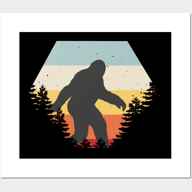 Funny Bigfoot and Sasquatch T Shirts Wall Art by DHdesignerPublic